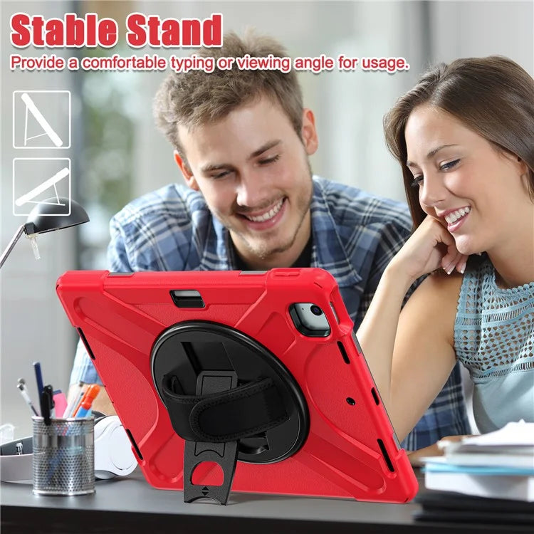 For iPad Air 13 (2024) Case TPU+PC+Silicone Kickstand Anti-Drop Tablet Cover