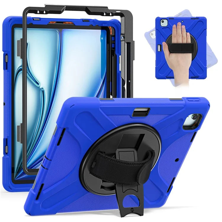 For iPad Air 13 (2024) Case TPU+PC+Silicone Kickstand Anti-Drop Tablet Cover