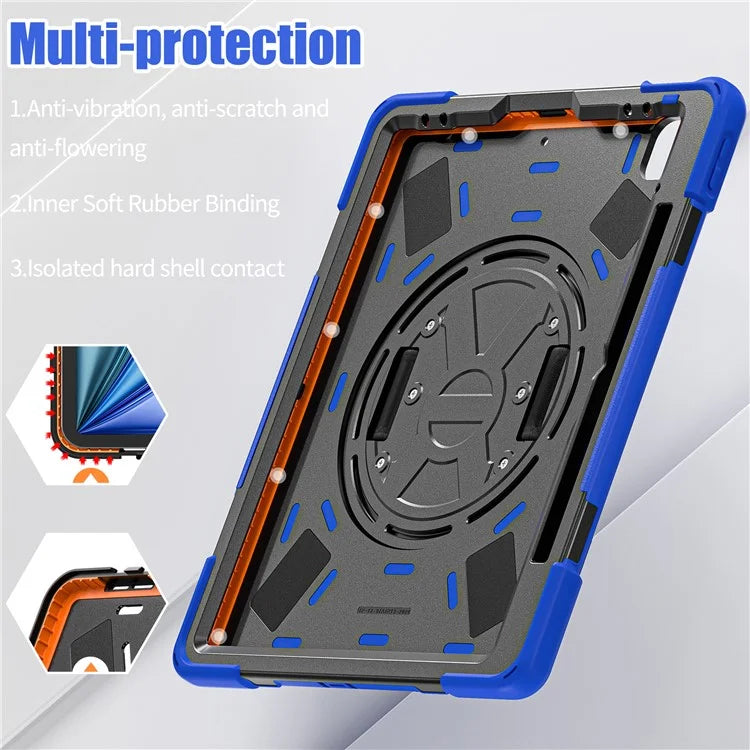 For iPad Air 13 (2024) Case TPU+PC+Silicone Kickstand Anti-Drop Tablet Cover