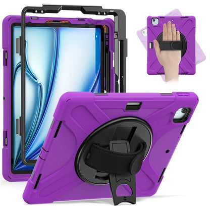 For iPad Air 13 (2024) Case TPU+PC+Silicone Kickstand Anti-Drop Tablet Cover