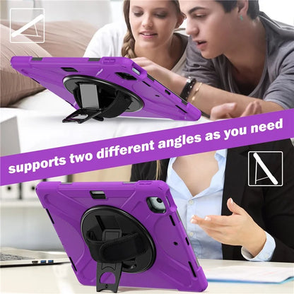 For iPad Air 13 (2024) Case TPU+PC+Silicone Kickstand Anti-Drop Tablet Cover