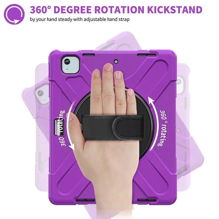 For iPad Air 13 (2024) Case TPU+PC+Silicone Kickstand Anti-Drop Tablet Cover