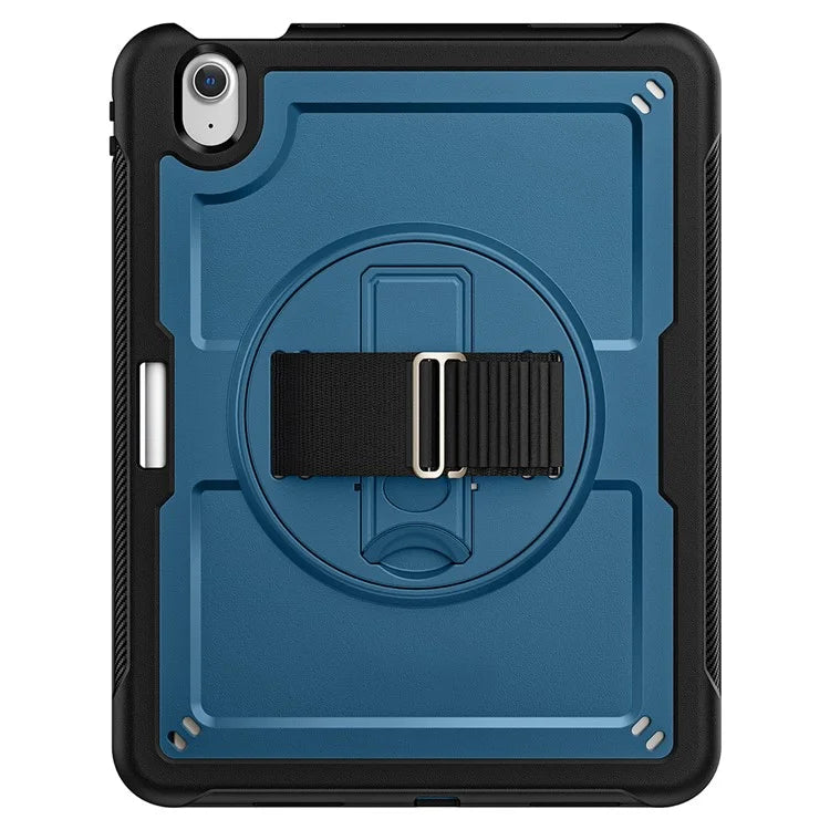 For iPad Air 11 (2024) Case Heat Dissipation PC+TPU Tablet Cover Rotating Hand Strap Kickstand