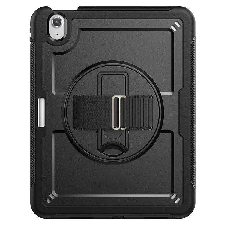 For iPad Air 11 (2024) Case Heat Dissipation PC+TPU Tablet Cover Rotating Hand Strap Kickstand