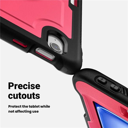 For iPad Air 11 (2024) Case Heat Dissipation PC+TPU Tablet Cover Rotating Hand Strap Kickstand