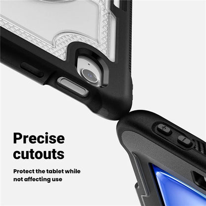 For iPad Air 11 (2024) Case Heat Dissipation PC+TPU Tablet Cover Rotating Hand Strap Kickstand