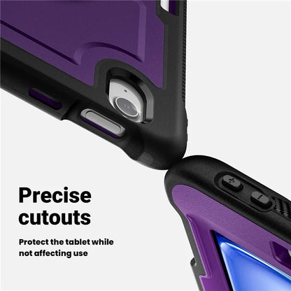 For iPad Air 11 (2024) Case Heat Dissipation PC+TPU Tablet Cover Rotating Hand Strap Kickstand