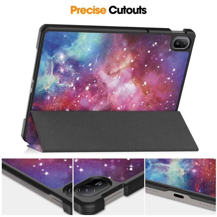 For Huawei MatePad SE 11 Stand Case Pattern Print Leather Tablet Cover