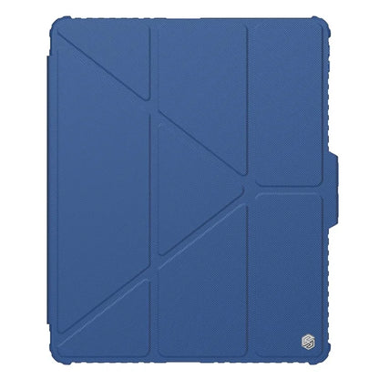 NILLKIN Bumper Leather Case Pro for iPad Pro 12.9 (2020) (2021) (2022) / Air 13 (2024) Tablet Cover Anti-Fall Auto Wake  /  Sleep Case