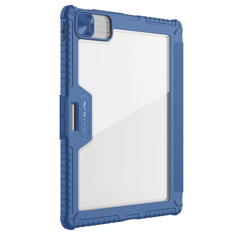 NILLKIN Bumper Leather Case Pro for iPad Pro 12.9 (2020) (2021) (2022) / Air 13 (2024) Tablet Cover Anti-Fall Auto Wake  /  Sleep Case