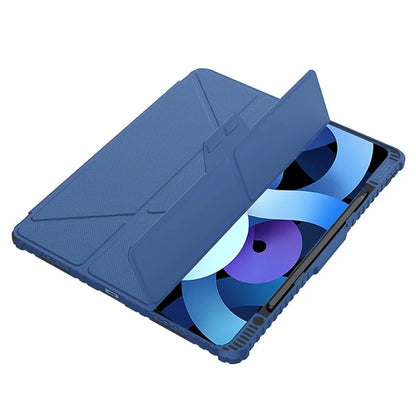 NILLKIN Bumper Leather Case Pro for iPad Pro 12.9 (2020) (2021) (2022) / Air 13 (2024) Tablet Cover Anti-Fall Auto Wake  /  Sleep Case