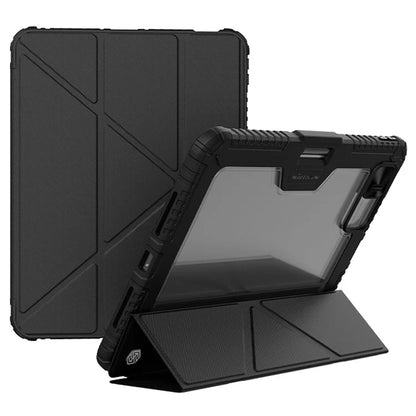 NILLKIN Bumper Leather Case Pro for iPad Pro 12.9 (2020) (2021) (2022) / Air 13 (2024) Tablet Cover Anti-Fall Auto Wake  /  Sleep Case
