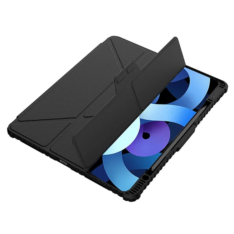 NILLKIN Bumper Leather Case Pro for iPad Pro 12.9 (2020) (2021) (2022) / Air 13 (2024) Tablet Cover Anti-Fall Auto Wake  /  Sleep Case