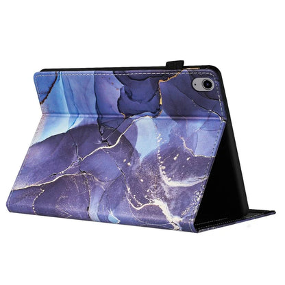 For iPad 10.9 (2022) Case Marble Pattern Leather Stand Cover with Auto Wake / Sleep