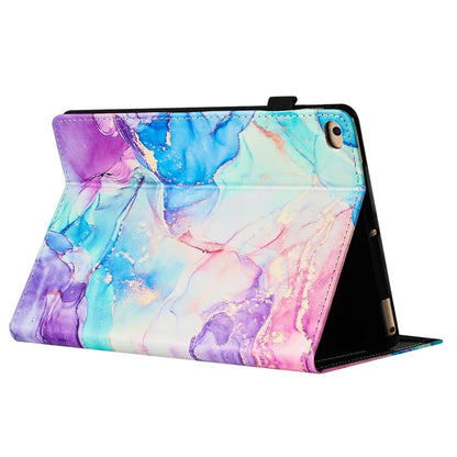 For iPad 9.7-inch (2018) / (2017) Case Folio Stand Marble Pattern Leather Smart Cover
