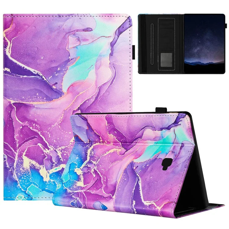 For Samsung Galaxy Tab A 10.1 (2016) T580 Case Business Folio Stand Marble Leather Tablet Cover