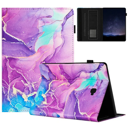 For Samsung Galaxy Tab A 10.1 (2016) T580 Case Business Folio Stand Marble Leather Tablet Cover