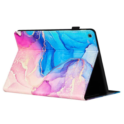 For Samsung Galaxy Tab A 10.1 (2019) T510 Leather Case Auto Sleep / Wake Marble Tablet Cover