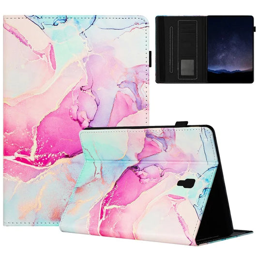 For Samsung Galaxy Tab A 10.5 (2018) T590 T595 Case Smart Leather Cover Multi-Angle Stand Marble Pattern