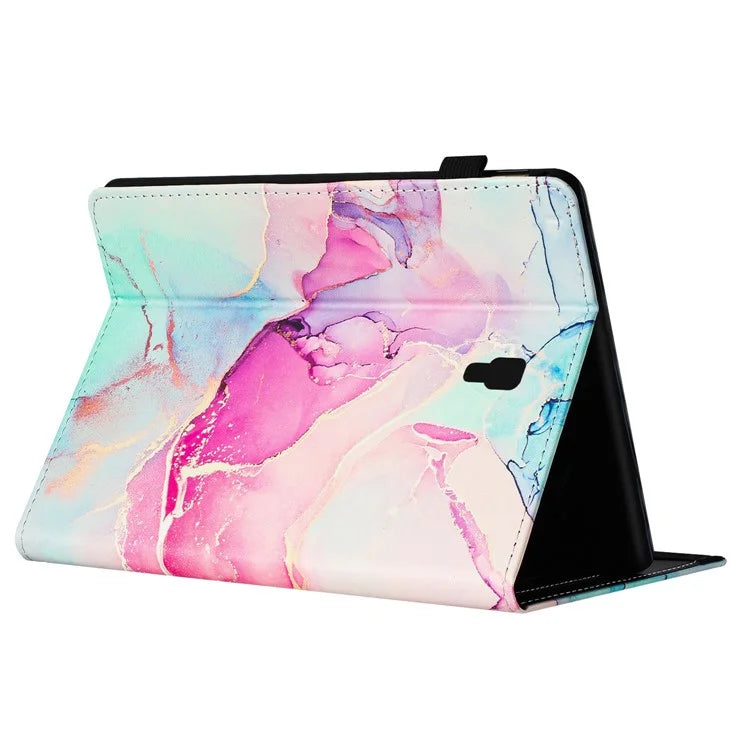 For Samsung Galaxy Tab A 10.5 (2018) T590 T595 Case Smart Leather Cover Multi-Angle Stand Marble Pattern