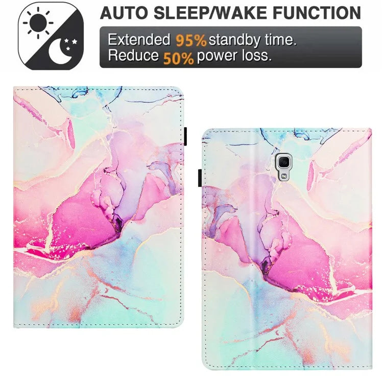 For Samsung Galaxy Tab A 10.5 (2018) T590 T595 Case Smart Leather Cover Multi-Angle Stand Marble Pattern