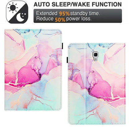 For Samsung Galaxy Tab A 10.5 (2018) T590 T595 Case Smart Leather Cover Multi-Angle Stand Marble Pattern