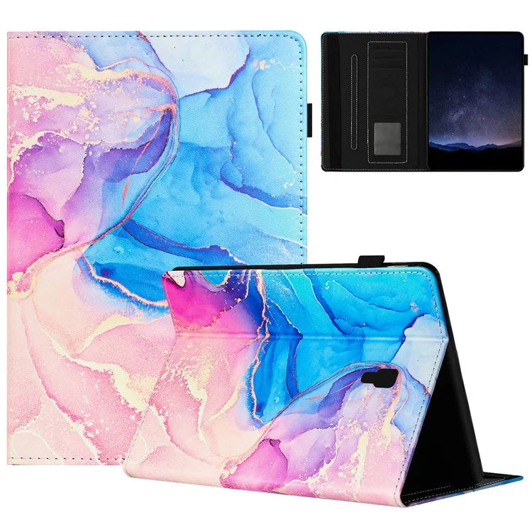 For Samsung Galaxy Tab A 10.5 (2018) T590 T595 Case Smart Leather Cover Multi-Angle Stand Marble Pattern