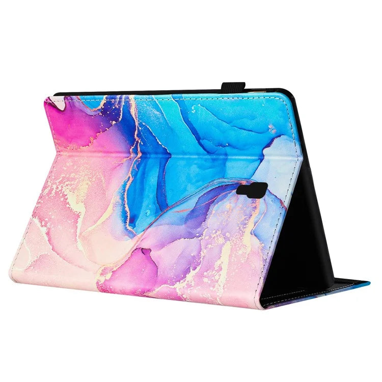 For Samsung Galaxy Tab A 10.5 (2018) T590 T595 Case Smart Leather Cover Multi-Angle Stand Marble Pattern