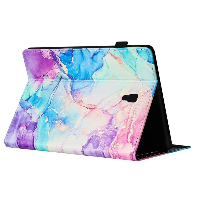 For Samsung Galaxy Tab A 10.5 (2018) T590 T595 Case Smart Leather Cover Multi-Angle Stand Marble Pattern