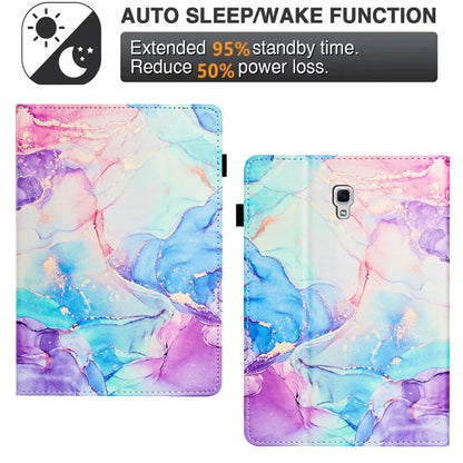 For Samsung Galaxy Tab A 10.5 (2018) T590 T595 Case Smart Leather Cover Multi-Angle Stand Marble Pattern