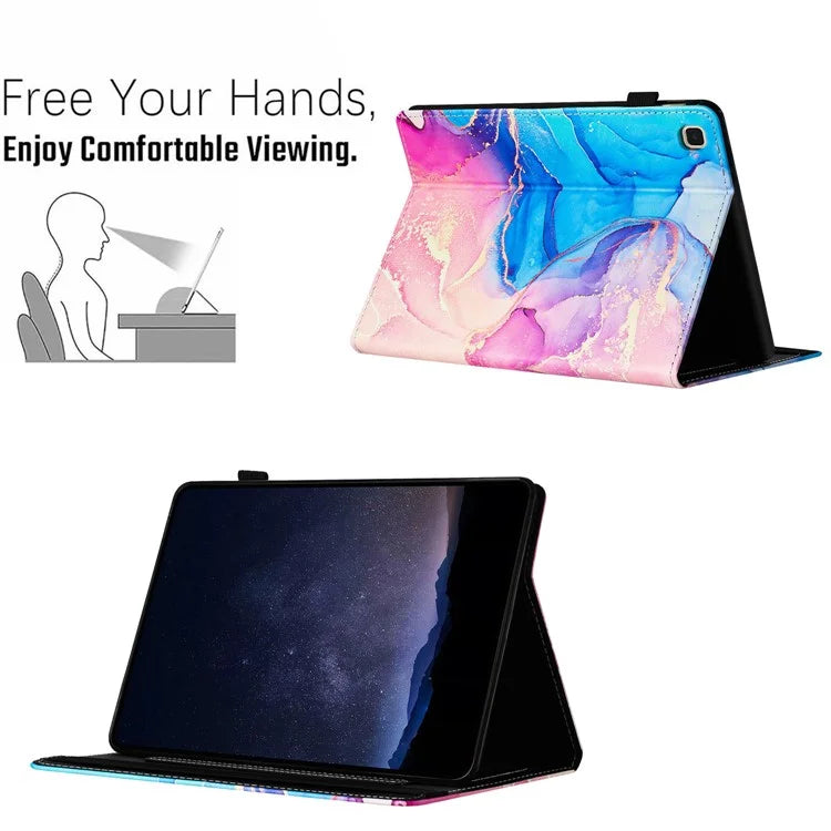 For Samsung Galaxy Tab A7 Lite 8.7-inch T220 Case PU Leather Marble Design Smart Cover