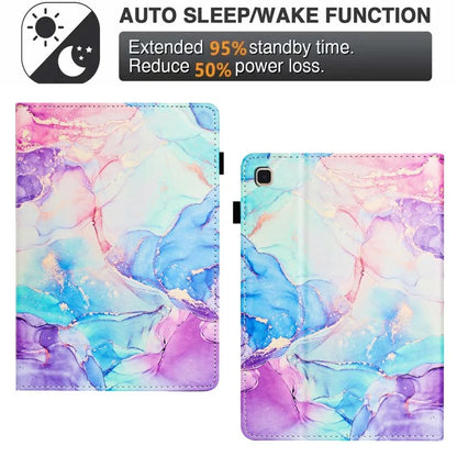 For Samsung Galaxy Tab A7 Lite 8.7-inch T220 Case PU Leather Marble Design Smart Cover