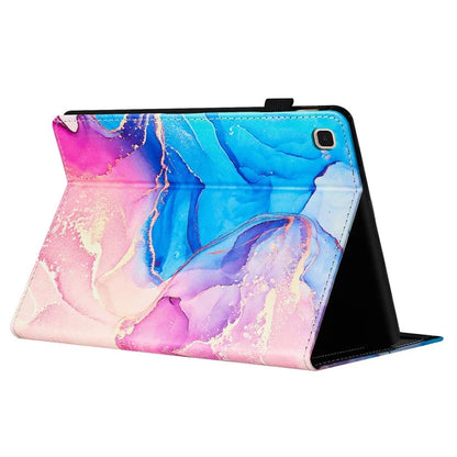 For Samsung Galaxy Tab A7 10.4 (2020) T500 Case Folio Stand PU Leather Marble Cover with Pencil Holder