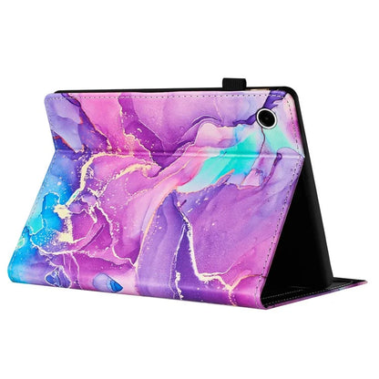 For Samsung Galaxy Tab A8 10.5 (2021) X200 X205 / (2022) Case Leather Business Folio Cover Marble Printing