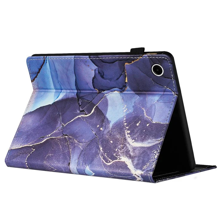 For Samsung Galaxy Tab A8 10.5 (2021) X200 X205 / (2022) Case Leather Business Folio Cover Marble Printing