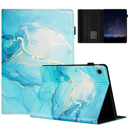 For Samsung Galaxy Tab A9 Case Marble Pattern Leather Stand Protective Cover with Auto Sleep / Wake