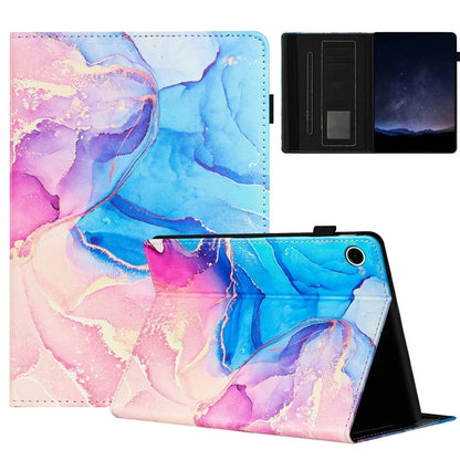 For Samsung Galaxy Tab A9 Case Marble Pattern Leather Stand Protective Cover with Auto Sleep / Wake