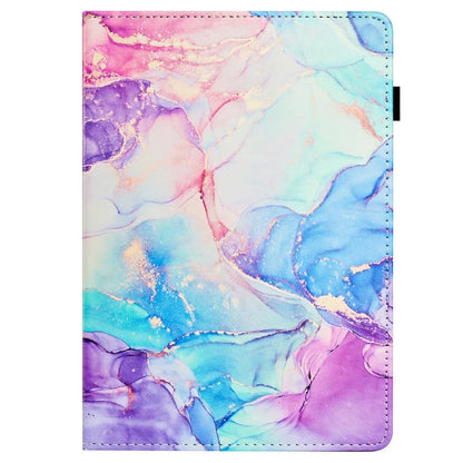 For Samsung Galaxy Tab A9 Case Marble Pattern Leather Stand Protective Cover with Auto Sleep / Wake