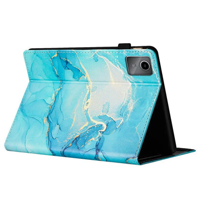 For Lenovo Tab M11 / Xiaoxin Pad 11 2024 Case Marble Leather Protective Tablet Cover Auto Wake Sleep