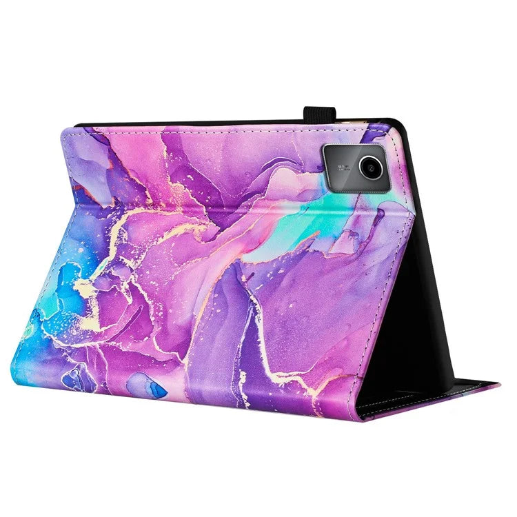 For Lenovo Tab M11 / Xiaoxin Pad 11 2024 Case Marble Leather Protective Tablet Cover Auto Wake Sleep