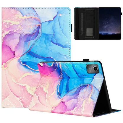For Lenovo Tab M11 / Xiaoxin Pad 11 2024 Case Marble Leather Protective Tablet Cover Auto Wake Sleep