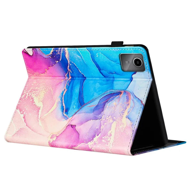 For Lenovo Tab M11 / Xiaoxin Pad 11 2024 Case Marble Leather Protective Tablet Cover Auto Wake Sleep