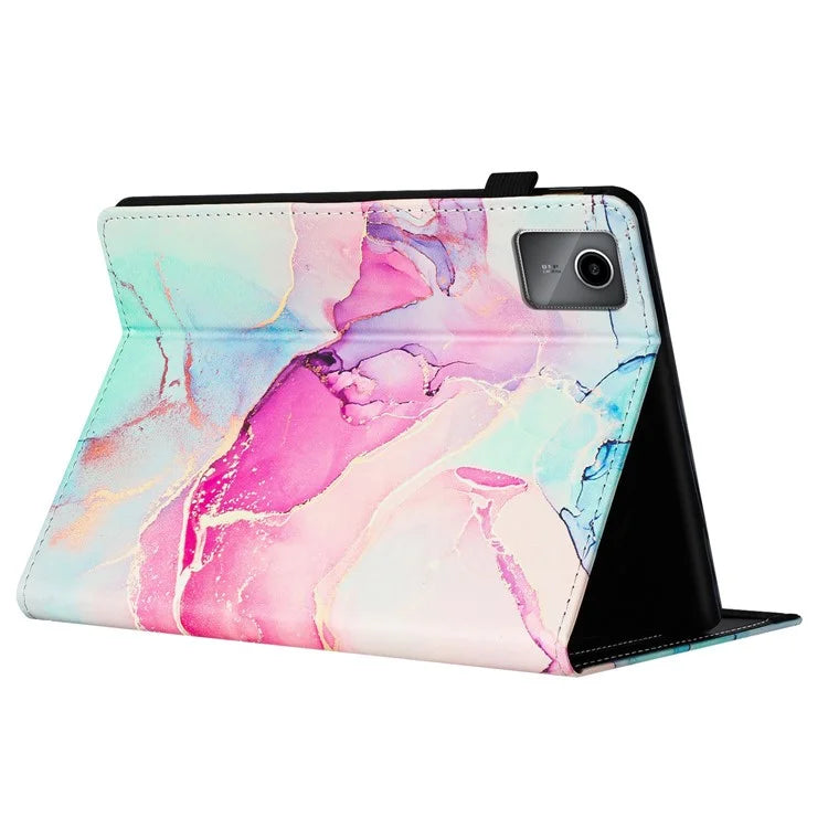 For Lenovo Tab M11 / Xiaoxin Pad 11 2024 Case Marble Leather Protective Tablet Cover Auto Wake Sleep