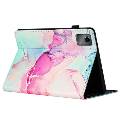 For Lenovo Tab M11 / Xiaoxin Pad 11 2024 Case Marble Leather Protective Tablet Cover Auto Wake Sleep