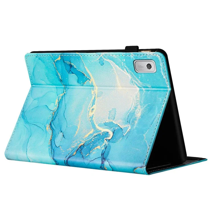 For Lenovo Tab M9 Case Leather Full Protection Stand Tablet Cover Marble Pattern