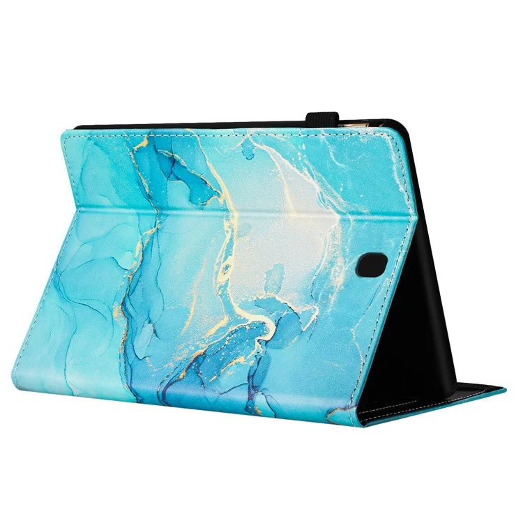 For Samsung Galaxy Tab A 8.0 SM-T350 (2015) Case Card Slots Smart Marble Leather Tablet Cover