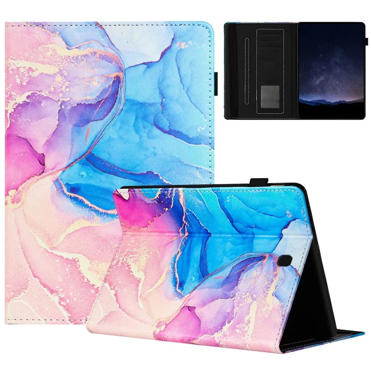 For Samsung Galaxy Tab A 8.0 SM-T350 (2015) Case Card Slots Smart Marble Leather Tablet Cover