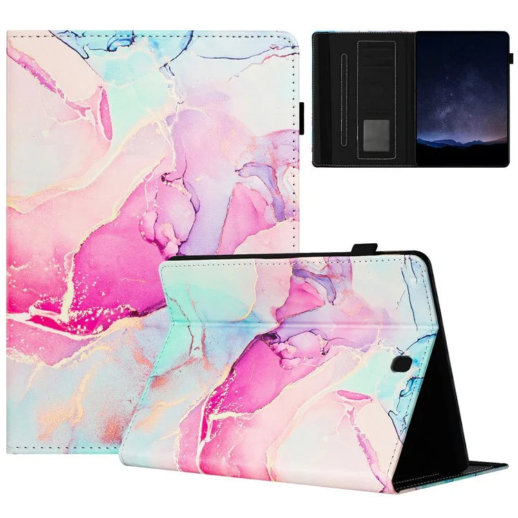 For Samsung Galaxy Tab A 8.0 SM-T350 (2015) Case Card Slots Smart Marble Leather Tablet Cover