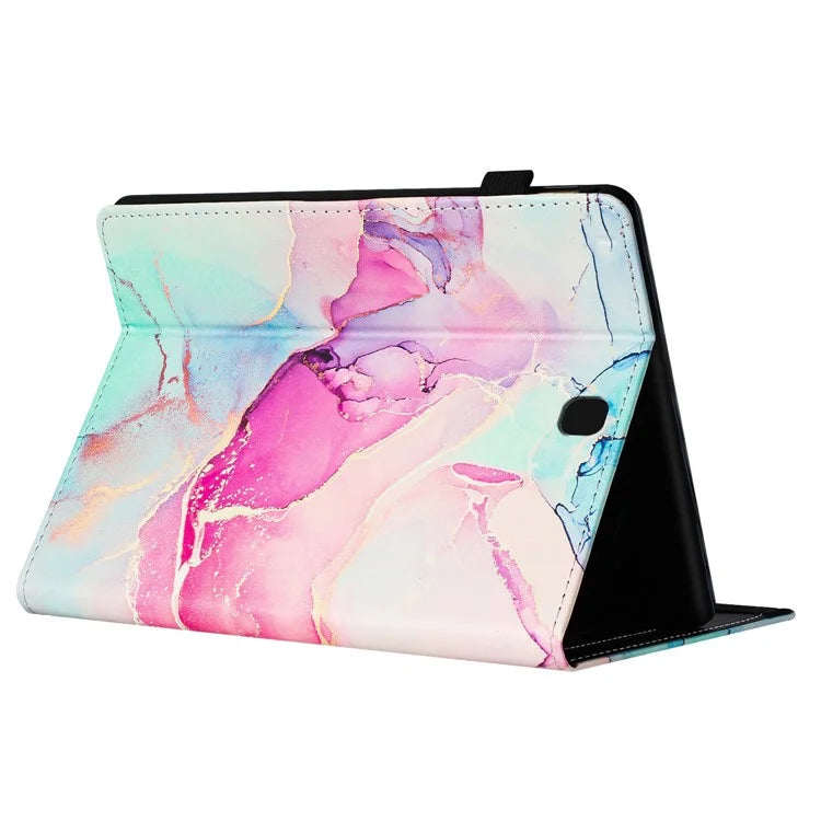 For Samsung Galaxy Tab A 8.0 SM-T350 (2015) Case Card Slots Smart Marble Leather Tablet Cover