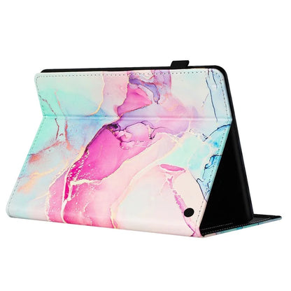 For Amazon Fire HD 10 (2023) / (2021) Case Stand Leather Marble Pattern Tablet Cover Card Holder